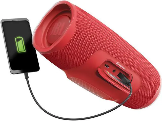 Alt view image 2 of 9 - JBL Charge 4 Portable Bluetooth Speaker (Red)