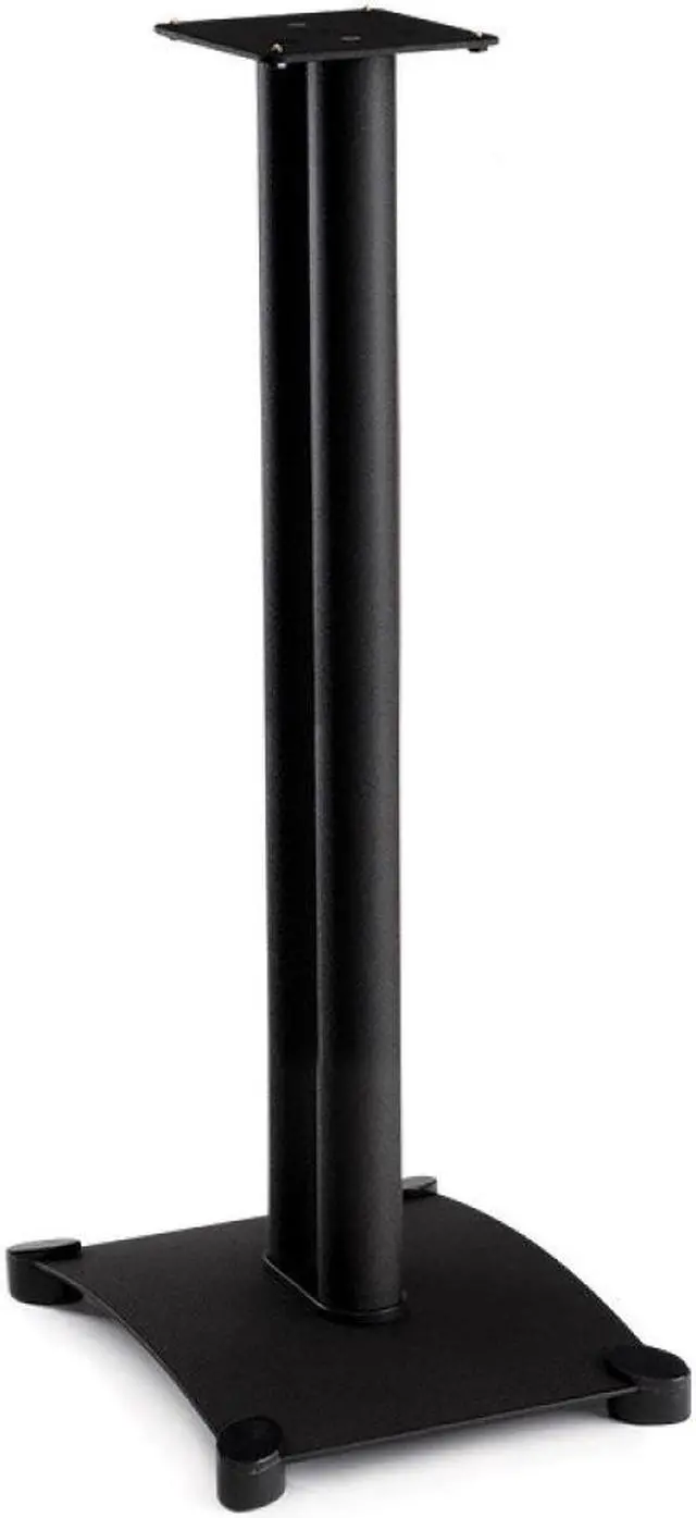 Alt view image 2 of 5 - Sanus SF34 Steel Series 34" Bookshelf Speaker Stands - Pair (Black)