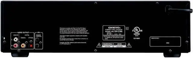 Alt view image 7 of 8 - ONKYO DXC390 6-Disc Carousel Changer CD Player, Black
