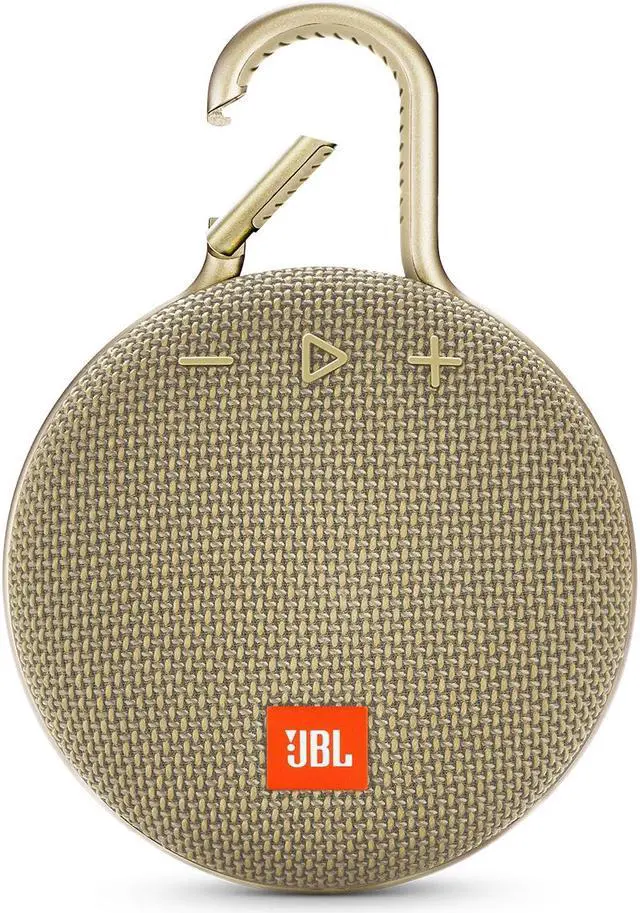 Alt view image 3 of 13 - JBL Clip 3 Portable Bluetooth Waterproof Speaker (Sand)