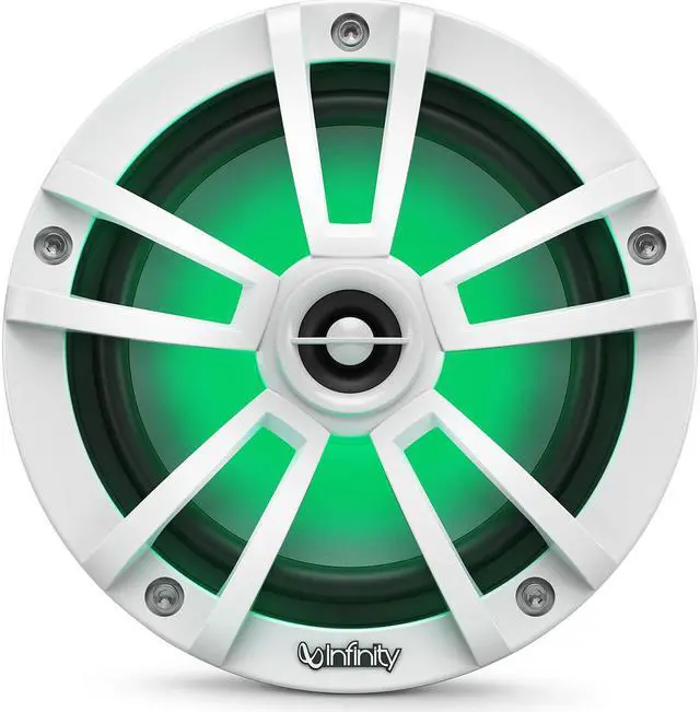 Alt view image 4 of 20 - Infinity INF622MLW 6.5" Round 225 Watt RGB LED Illuminated Marine Speakers - White (Pair)