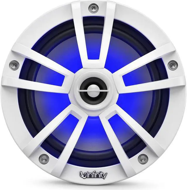 Alt view image 6 of 20 - Infinity INF622MLW 6.5" Round 225 Watt RGB LED Illuminated Marine Speakers - White (Pair)