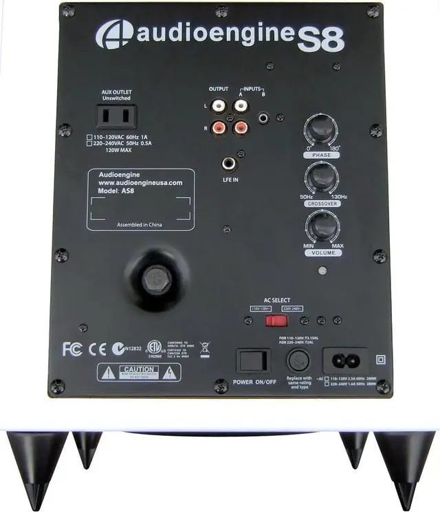 Alt view image 7 of 8 - Audioengine S8 Premium Powered Subwoofer (White)