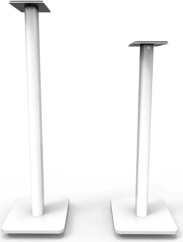 Alt view image 5 of 12 - Kanto SP32PL 32" Bookshelf Speaker Stands - Pair (White)