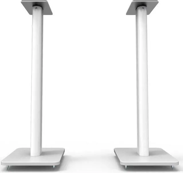 Alt view image 2 of 12 - Kanto SP32PL 32" Bookshelf Speaker Stands - Pair (White)