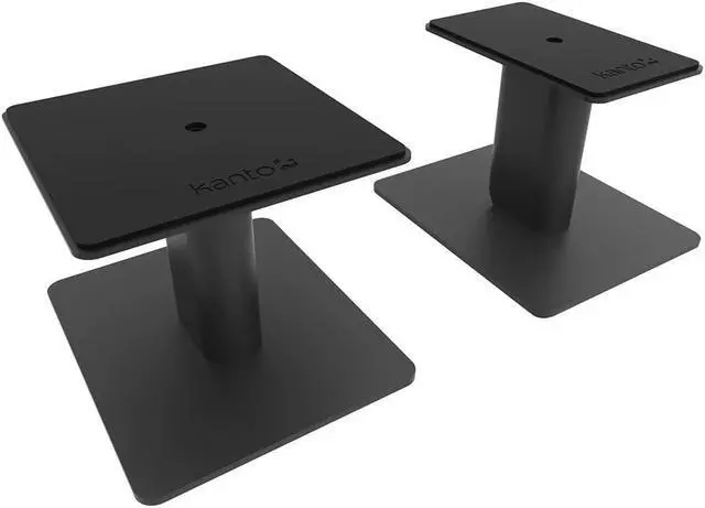 Alt view image 3 of 20 - Kanto SP6HD 6" Fixed-Height Desktop Stands for Bookshelf Speakers - Black (Pair)