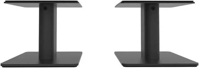Alt view image 2 of 20 - Kanto SP6HD 6" Fixed-Height Desktop Stands for Bookshelf Speakers - Black (Pair)