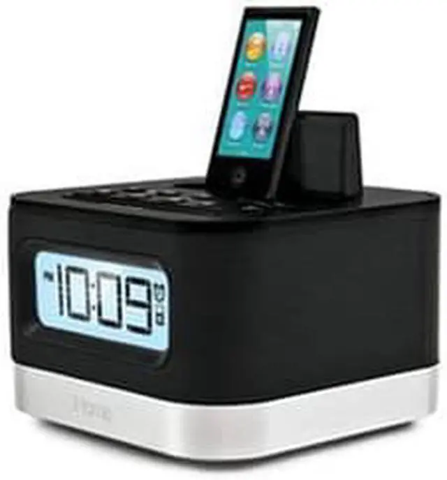 Alt view image 4 of 17 - IHOME IPL8B Stereo FM Clock Radio with Lightning Dock & Play (Black)