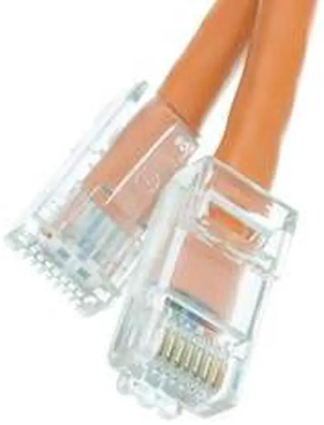 Alt view image 2 of 3 - Cable Wholesale 2 foot Cat 5e Bootless Ethernet Patch Cable - Orange
