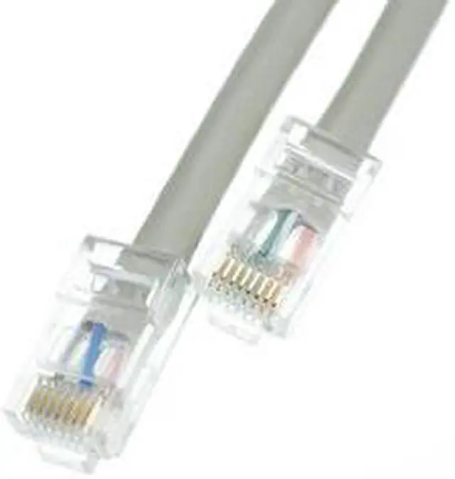 Main image of Plenum Cat5e Gray Ethernet Patch Cable, CMP, 24 AWG, Bootless, 14 foot