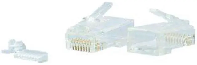 Main image of C2G RJ45 Cat6 Modular Plug for Round Solid/Stranded Cable - 50pk - 50 Pack - 1 x RJ-45 Male - Clear