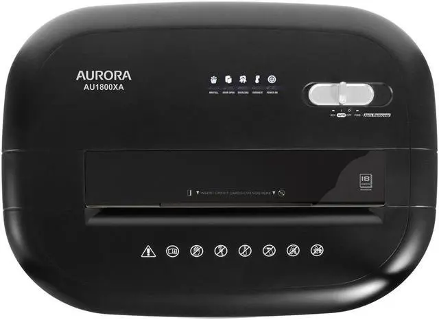 Alt view image 4 of 5 - Aurora AU1800XA Anti-Jam 18-Sheet Crosscut Paper/ CD and Credit Card Shredder/ 6-gallon pullout basket 30 Minutes Continuous Run Time