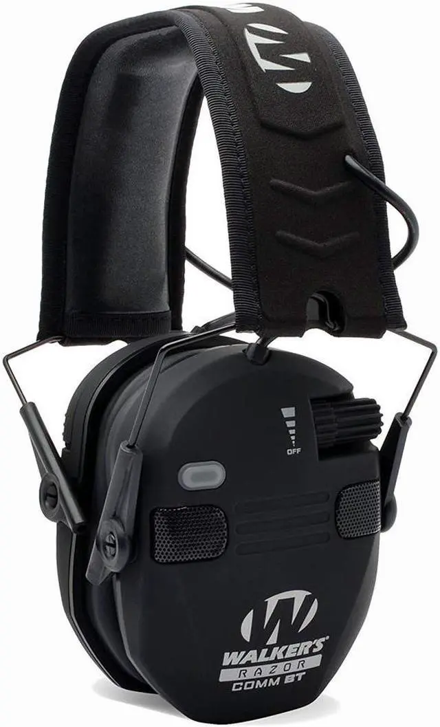 Alt view image 2 of 4 - Walker’s Razor Slim Electronic Quad Muff (Black) with Shooting Glasses (Clear)