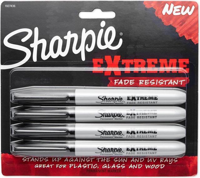 Sharpie 1927432 Extreme Black Fine Point Permanent Marker - 12/Pack