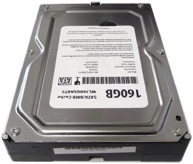 Alt view image 3 of 5 - WL 160GB 8MB Cache 7200RPM SATA2 3.5" Internal Desktop Hard Drive (For PC/Mac, DELL, Compaq, HP, ASUS, IBM, eMachine, Gateway) - 1 Year Warranty