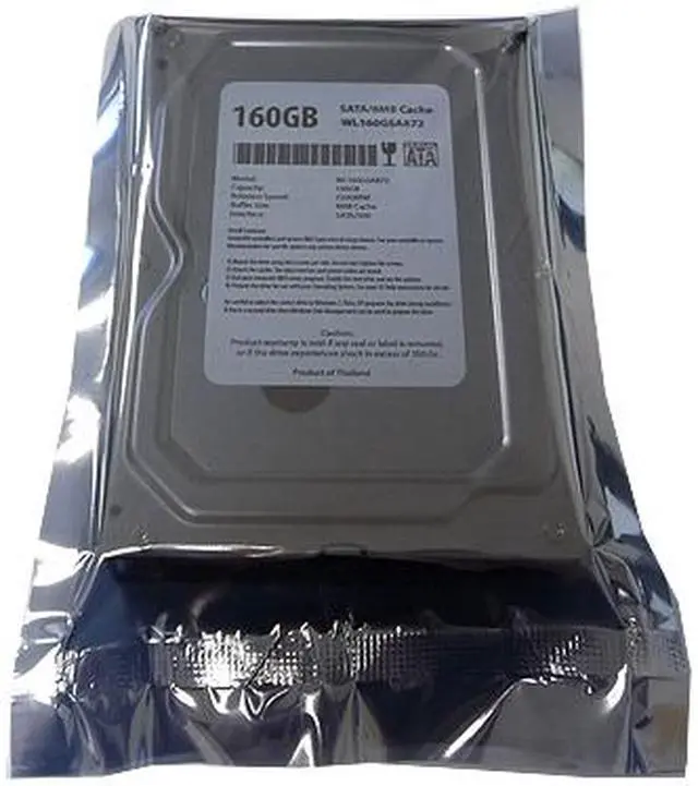 Alt view image 2 of 5 - WL 160GB 8MB Cache 7200RPM SATA2 3.5" Internal Desktop Hard Drive (For PC/Mac, DELL, Compaq, HP, ASUS, IBM, eMachine, Gateway) - 1 Year Warranty