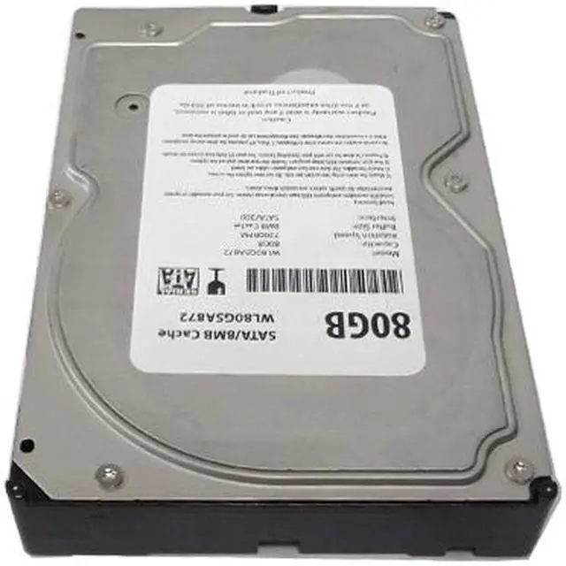 Alt view image 5 of 5 - WL 80GB 2MB Cache 7200RPM SATA2 3.5" Internal Desktop Hard Drive (For PC/Mac, DELL, Compaq, HP, ASUS, IBM, eMachine, Gateway) - 1 Year Warranty