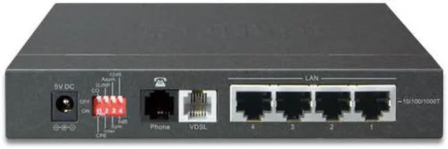 Alt view image 2 of 2 - Planet VC-234G 4-Port 10/100/1000T Ethernet to VDSL2 Converter/Bridge 30a profile w/ G.vectoring, RJ11