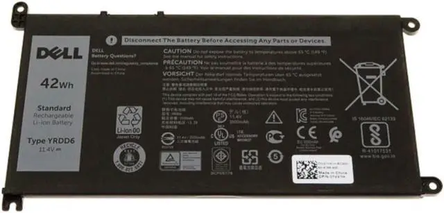Alt view image 2 of 2 - VM732 BATTERY 42WH 11.4V 3500MAH INSPIRON 14-5485 Compatible with Dell