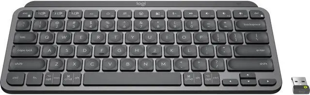 Main image of Logitech MX Keys Mini for Business (Graphite) - Wireless Connectivity - Bluetooth - 32.81 ft - 2.40 GHz Easy-Switch Hot Key(s) - Computer, Smartphone, Notebook, Tablet, iPad - PC, Mac - Graphite