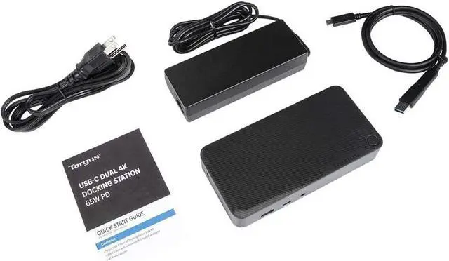 Main image of Targus Universal USB-C DV4K Docking Station with 65W Power Delivery - for Notebook/Monitor - 65 W - USB Type C - 4 x USB Ports - USB Type-C - Network (RJ-45) - HDMI - Thunderbolt - Wired