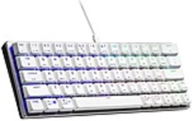 Alt view image 2 of 4 - Cooler Master SK620 60% Sliver White Mechanical Keyboard with Low Profile Blue Switches, New and Improved Keycaps, and Brushed Aluminum Design