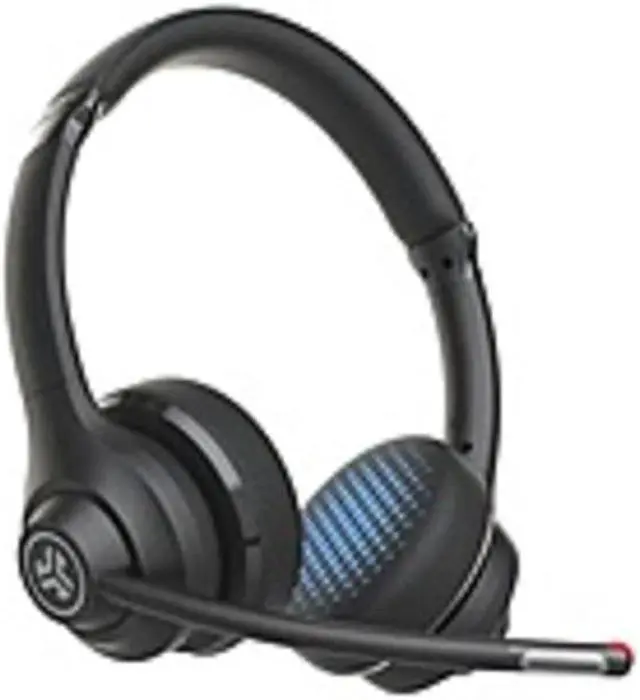 Alt view image 4 of 17 - JLab Go Work Wireless On-Ear Headphones with Boom Mic, Bluetooth or Wired Office Headset, Multipoint Connect, 45+ Hours Playtime, Mute LED Indicator, Clear Phone and Video Call Audio,