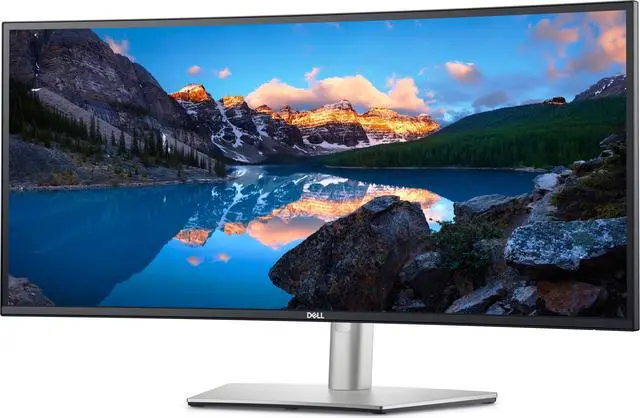 Alt view image 8 of 20 - New Dell U3421WE 34" 60 Hz WQHD IPS Curved Monitor 5 ms Response Time 300 cd/m² Brightness 2000:1 Contrast Ratio Height Adjustable and Tilt, Swivel HDMI DisplayPort