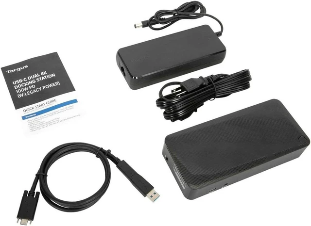 Main image of Targus USB-C Universal DV4K Docking Station with 100W Power Delivery - for Notebook - 100 W - USB 3.2 (Gen 1) Type C - 2 Displays Supported - 4K - 3840 x 2160 - 4 x USB Type-A Ports - USB Type-A ...