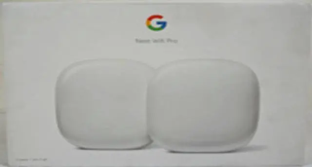 Alt view image 2 of 20 - Google Nest GA03689 Wifi Pro 6e AX5400 Mesh Router - 2 Pack - Snow
