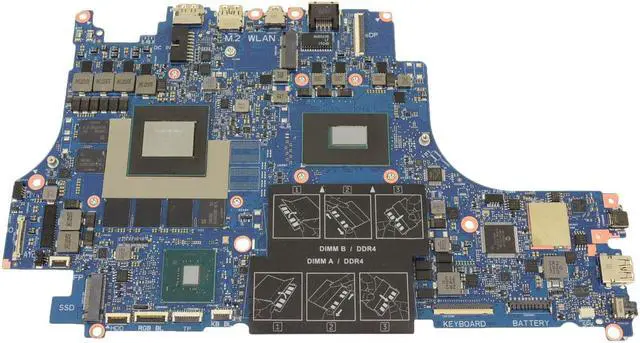 Main image of Dell T3CD6 Laptop Motherboard - Intel Core i7-8750H - FCBGA1440 - DDR4 SDRAM - Nvidia GeForce RTX 2060 - 6GB GDDR6