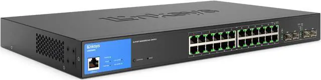 Alt view image 3 of 3 - Linksys 24-Port Managed Gigabit PoE+ Switch 250W LGS328PC