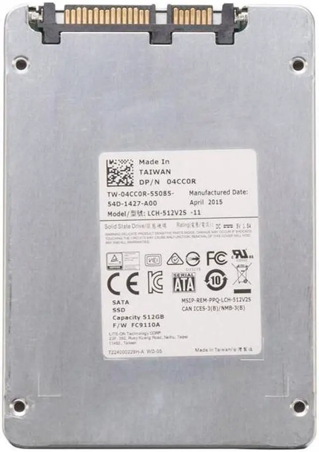Main image of Dell 4CC0R 512 GB 2.5 Inches Internal Solid State Drive - 6 Gbps - SATA 3 - MLC - 7 MM - V2S Series