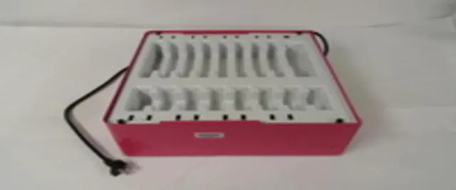 Main image of Bretford TMDRAWER8PRO11 Custom Charging Drawer For 11-inch iPad Pro - 8 x Phones - Pink and White