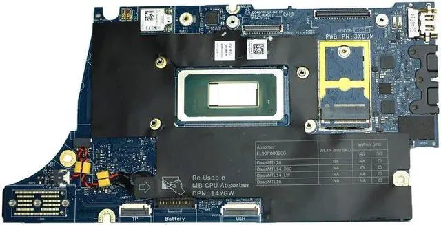 Main image of Dell YFGH1 Latitude 7350 / 7450 / 7650 Laptop Motherboard - Intel Core Ultra 5 135H - Vpro Enabled - Integrated Graphics - 16GB Dual Channel LPDDR5X On-board RAM