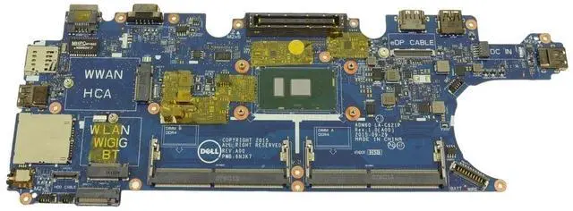 Main image of Dell DV5YH Laptop Motherboard - Intel Core i5-6300U With vPro - Integrated Graphics - 2-Slot DDR4 SO-DIMM Compatible