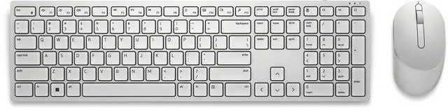 Main image of Dell Pro (Dell DKCRM) KM5221W KM5221-WH-FRC Wireless Keyboard and Mouse Set - White - 3 Buttons Optical Mouse With USB Receiver