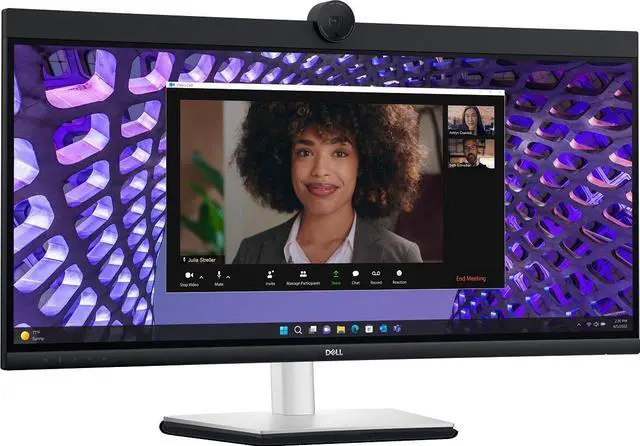 Alt view image 3 of 3 - Dell P3424WEB 34" Class Webcam UW-QHD Curved Screen LED Monitor - 21:9