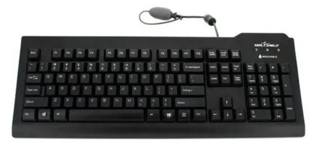 Alt view image 6 of 6 - SEAL SHIELD SSKSV208UK (QWERTY ISO UK) - MEDICAL GRADE KEYBOARD, WATERPROOF/DISHWASHER SAFE, PLASTIC ST