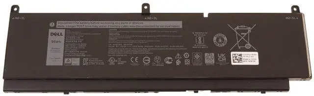 Main image of Dell PKWVM Replacement Battery For Select Dell Precision Models - 6-cell - 95 Wh - 11.4 V - Lithium-ion