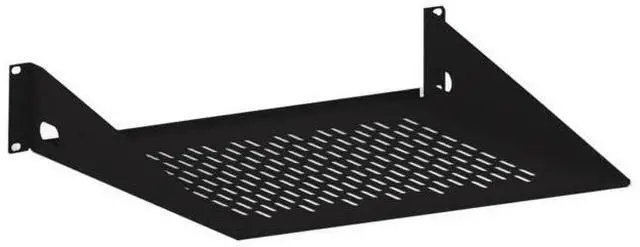 Main image of Kendall Howard LDRS2U16V 2U 16 Inches Vented Rack Shelf - Black - Light Duty - 45 lb. Weight Capacity