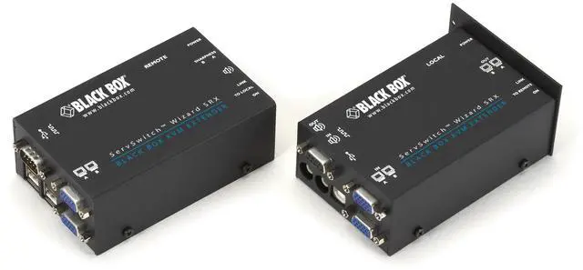 Main image of Black Box ServSwitch ACU5052A Wizard SRX KVM Extender - Dual VGA, USB 2.0, RS232, Audio, Dual-Access, CATx - TAA Compliant