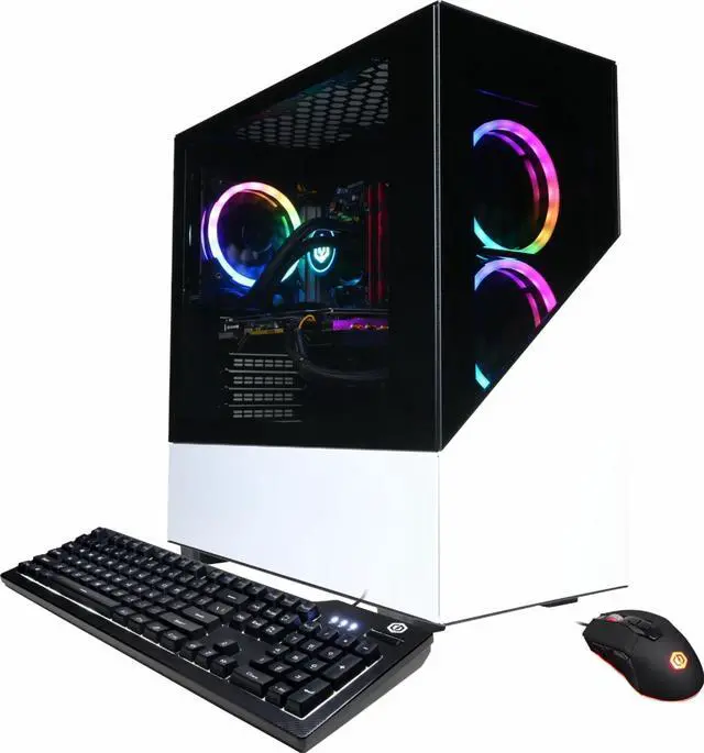 Main image of CyberPower SLC7600BST Gamer Supreme Gaming Desktop - White - Ryzen 7 3700X 3.6GHZ - 16GB RAM - 1TB SSD - AMD Radeon RX 5700 - Windows 10 Home