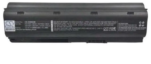 Main image of HP 593553-001 6-cell Lithium-ion Laptop Battery - Black - 10.8 Volts - 4400 mAh / 48 Watthour