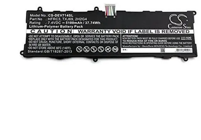 Alt view image 2 of 2 - Genuine 2H2G4 Battery For Dell Venue 11 Pro 7140 Tablet HFRC3 TXJ69 7.4V 38WH