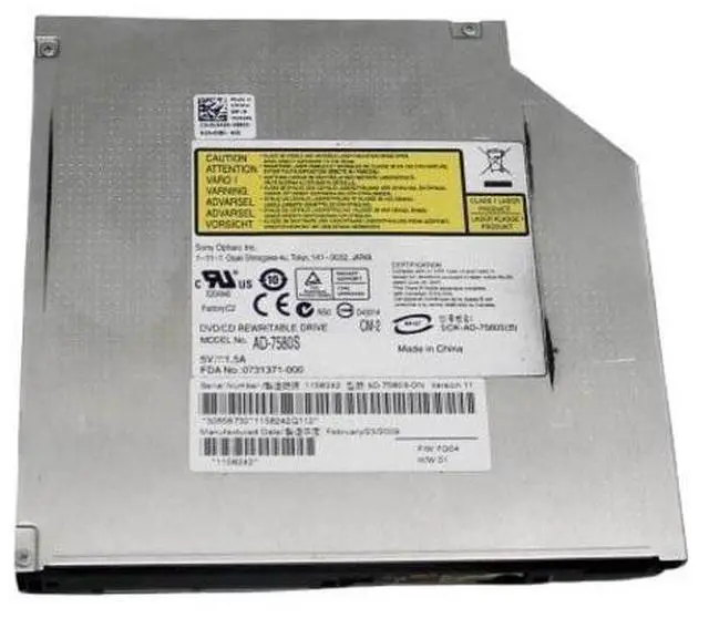 Main image of Dell U946K ( AD-7580S) Internal Optical Disc Drive With Tray - 8x DVD+RW / 24x CD-RW - 12.7 Millimeter - SATA - Super Slim, Multi-burner, Dual-layer
