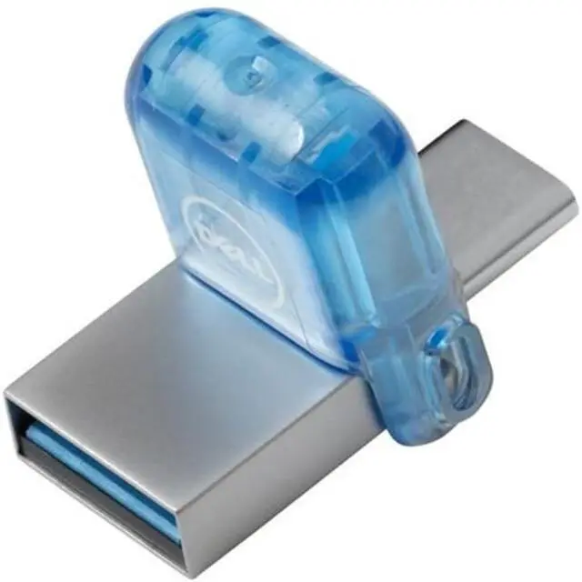 Main image of Dell SNP102C3B/256GB USB-A/C 3.2 Combo Flash Drive - Blue, Stainless steel - 256GB