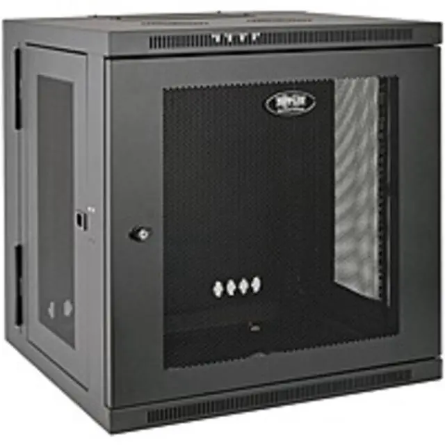 Alt view image 2 of 2 - Tripp Lite 12U Wall Mount Rack Enclosure Server Cabinet Swinging Hinged Door Deep - 19" 12U Wide x 24.50" Deep Wall Mountable for UPS - Black - 200 lb x Maximum Weight Capacity - 200 lb x ...