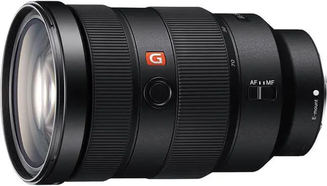 Main image of Sony - 24 mm to 70 mm - f/2.8 - Zoom Lens for Sony E - Designed for Camera - 82 mm Attachment - 0.24x Magnification - 2.9x Optical Zoom - 5.4"Length - 3.4"Diameter