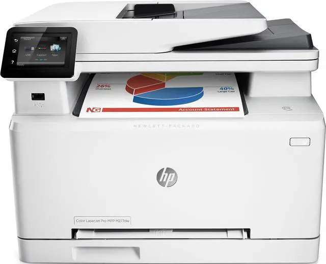 Main image of HP LaserJet Pro M277dw Laser Multifunction Printer - Color - Plain Paper Print - Desktop - Copier/Fax/Printer/Scanner - 18 ppm Mono/18 ppm Color Print - 600 dpi Print - 18 cpm Mono/18 cpm Color ...